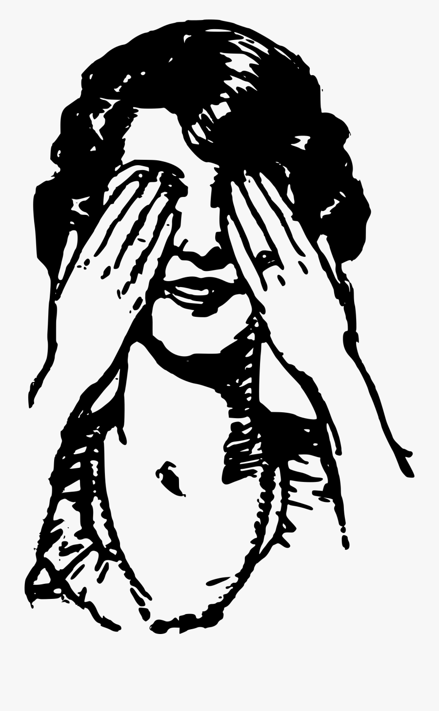 Clipart Eyes Character - Ink Art Public Domain, Transparent Clipart