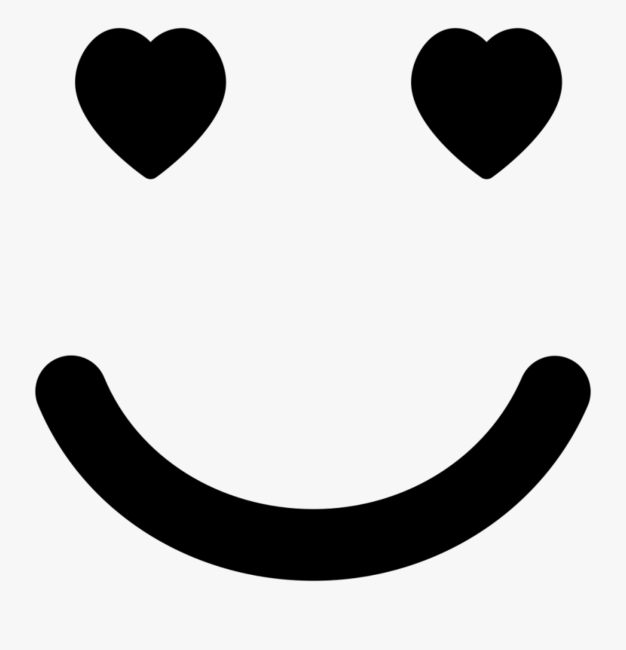 Transparent Black Heart Outline Png - Face Smiling Png, Transparent Clipart