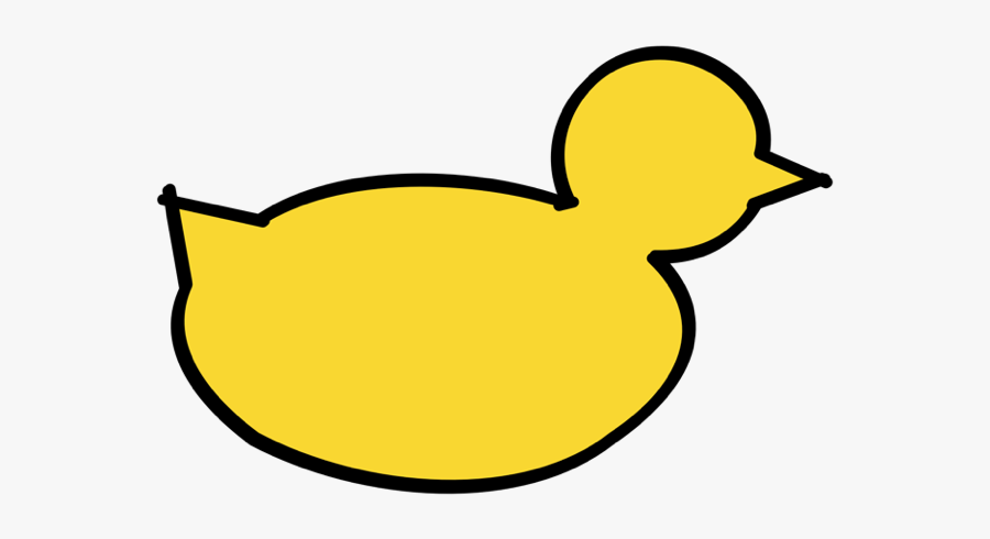 A Line Art Yellow Duck - Duck, Transparent Clipart