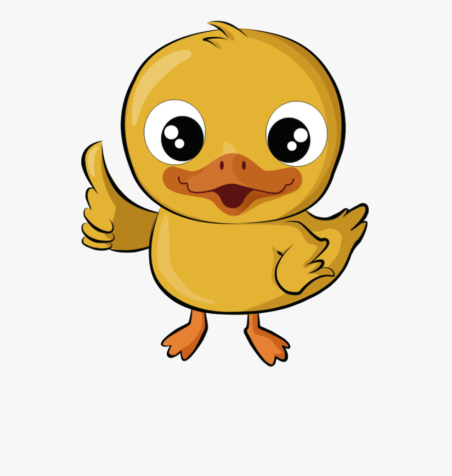 Cute Little Yellow Duck - Duck Animated Png, Transparent Clipart