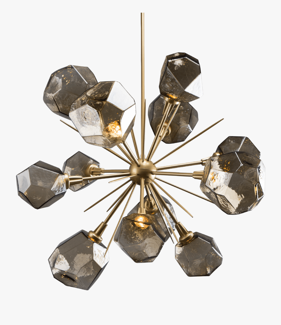 Transparent Gold Chandelier Png - Gem Starburst Chandelier, Transparent Clipart