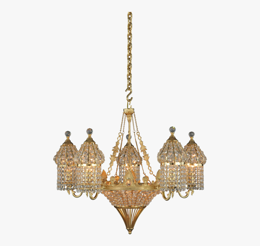 Transparent Gold Chandelier Png - Gold Chandelier Chain Png, Transparent Clipart