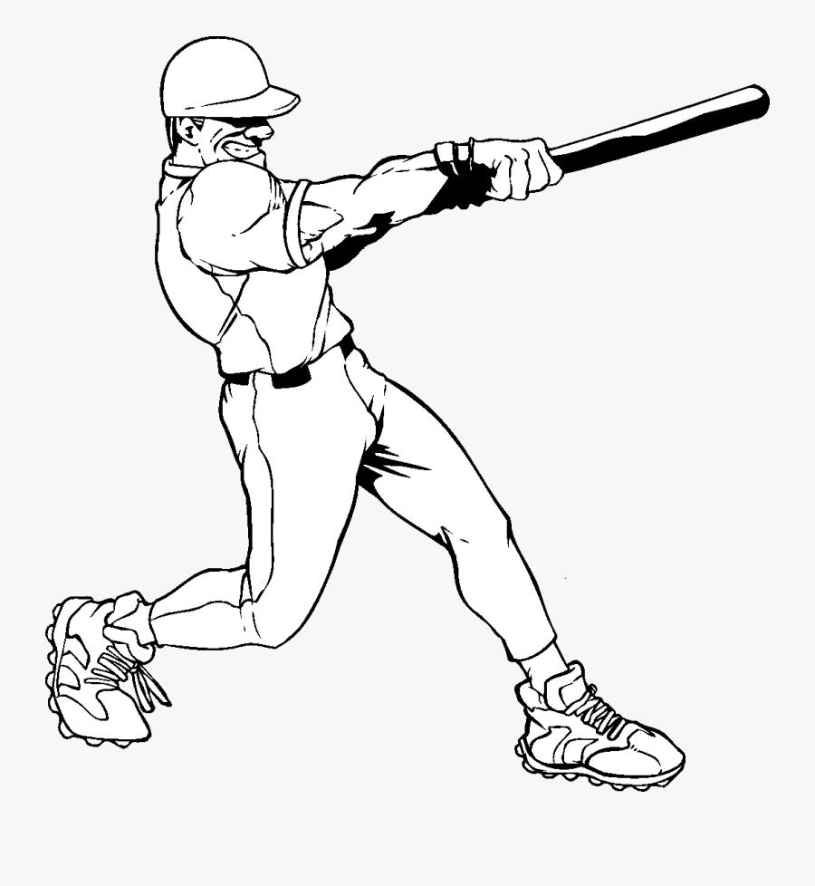 Baseball Sticker Wall Decal Mascot - Drawing Baseball Swing, Transparent Clipart