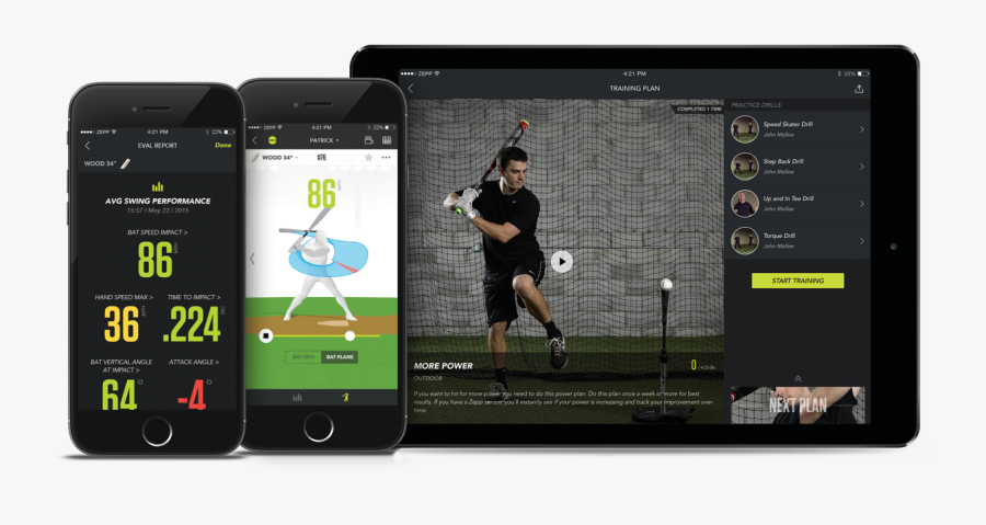 Zepp Free App - Baseball Technology, Transparent Clipart
