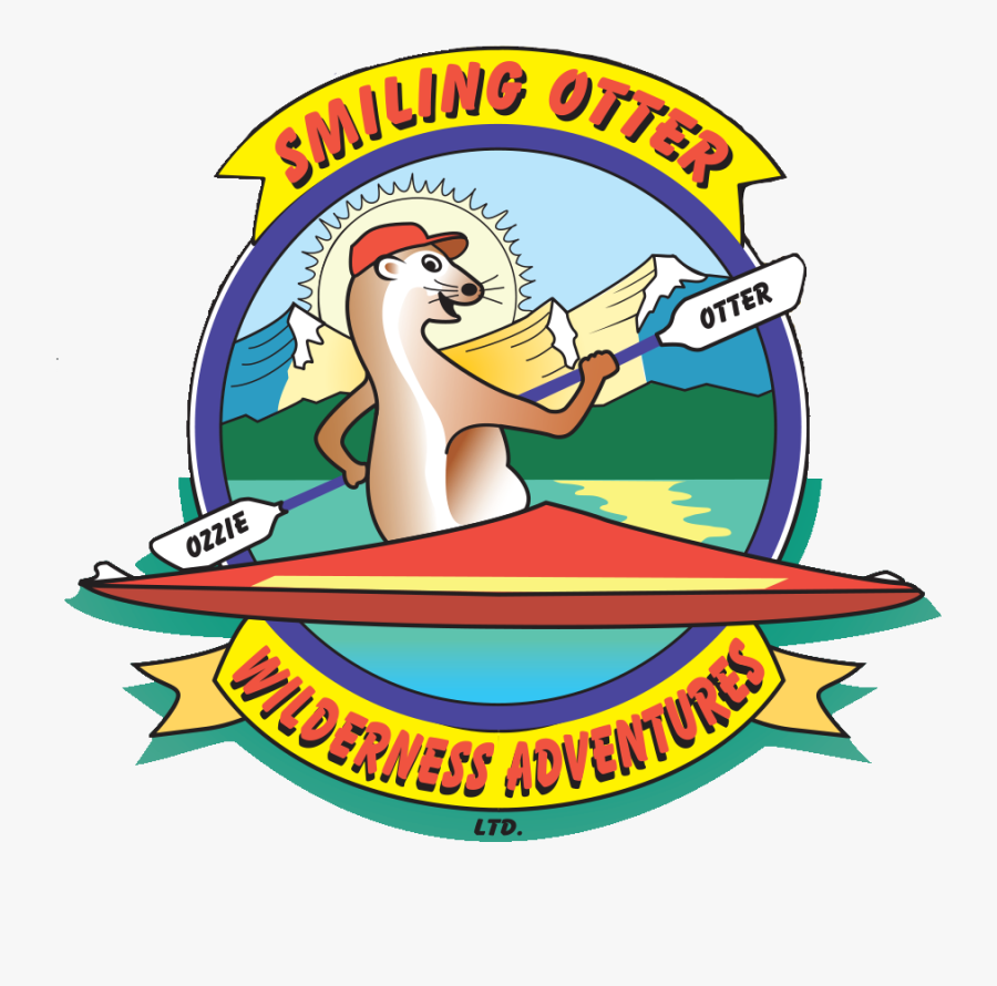 Smiling Otter Logo, Transparent Clipart