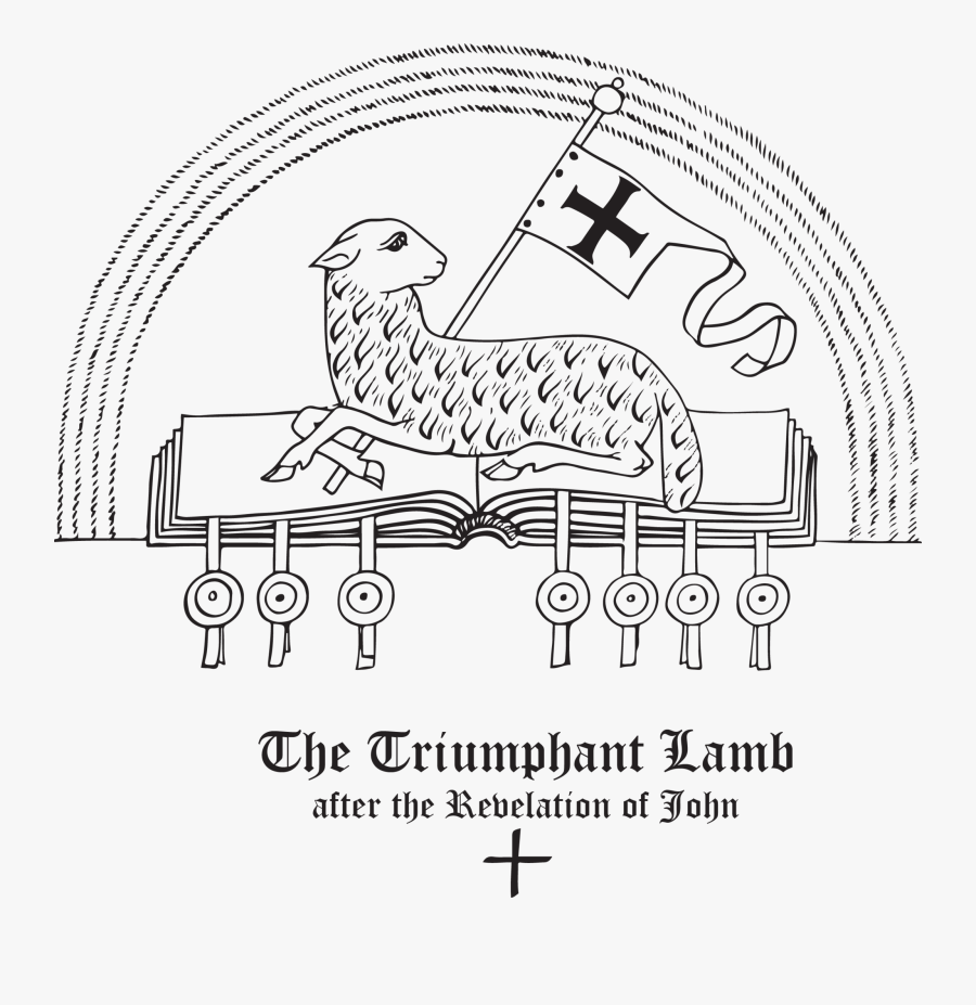 Drawn Lamb Cross - Lamb Of God Clip Art, Transparent Clipart