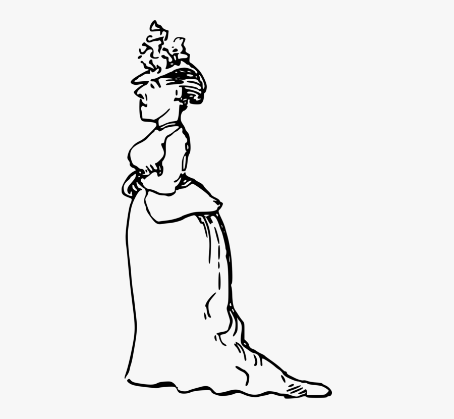 Standing,line Art,head - Illustration, Transparent Clipart