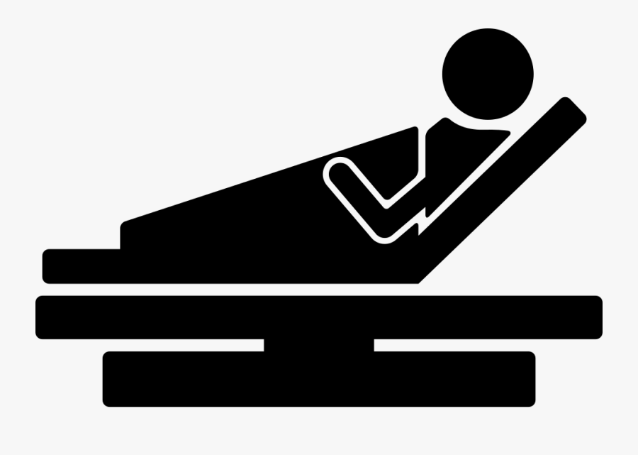 Patient In Hospital Bed - Patient Bed Silhouette Png, Transparent Clipart