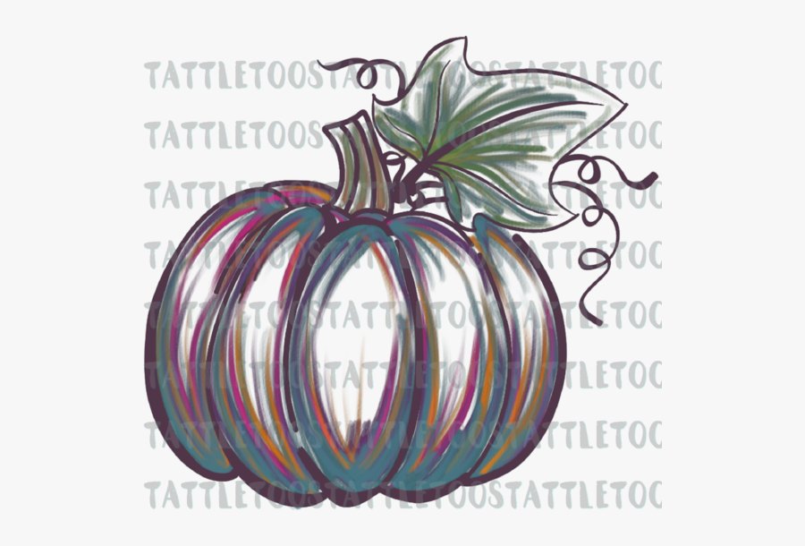 Purple Painted Watercolor Png Pumpkin , Transparent - Watercolor Pumpkin Png Free, Transparent Clipart