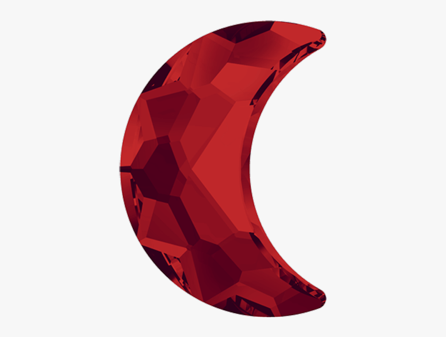 Swarovski 2813 Moon Flat Back Light Siam 10x7mm - Illustration, Transparent Clipart