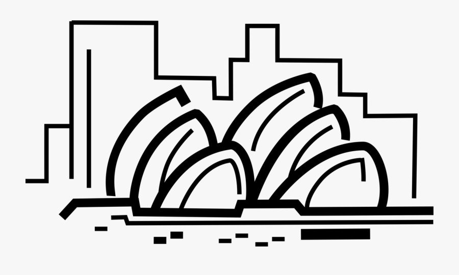 Vector Illustration Of Sydney Opera House Multi-venue, Transparent Clipart