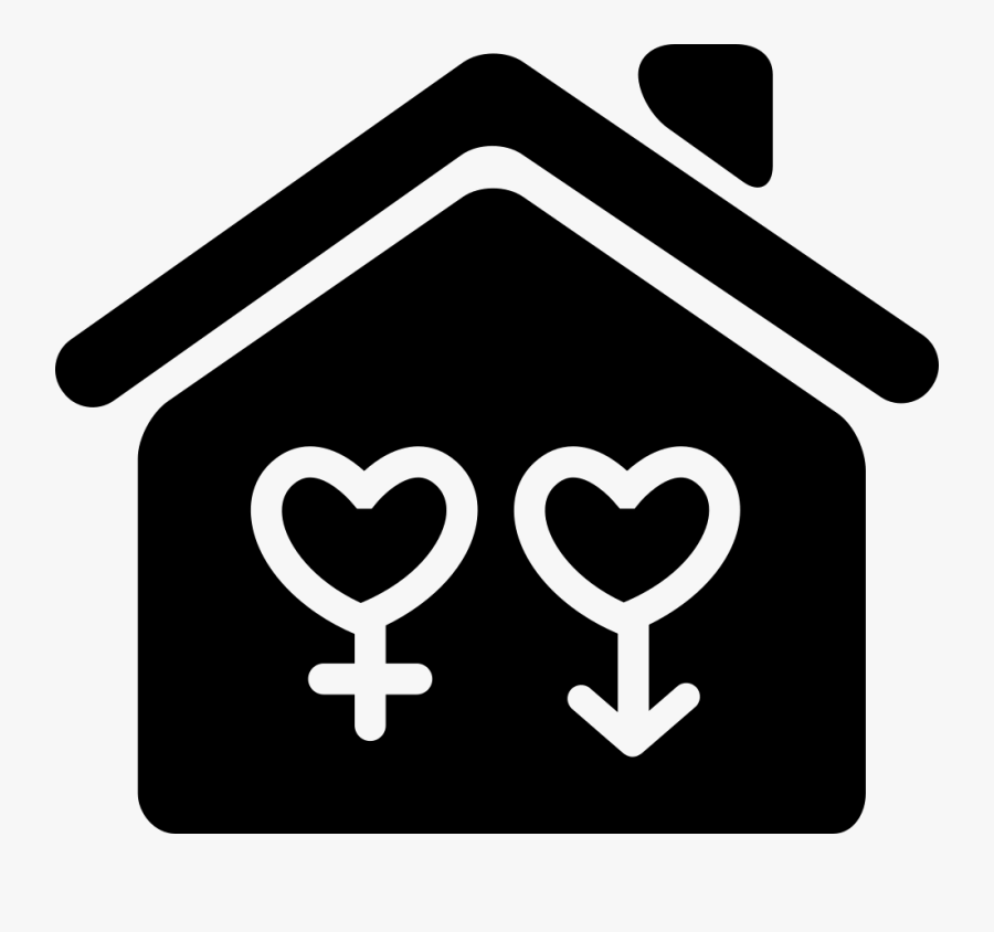 Home Symbol With Gender Signs Variant Of Hearts Shape - Casa Acogida, Transparent Clipart