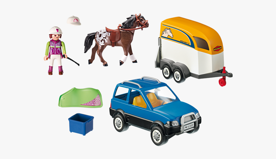 Cop Clipart Police Uae - Playmobil Horse Car And Trailer, Transparent Clipart