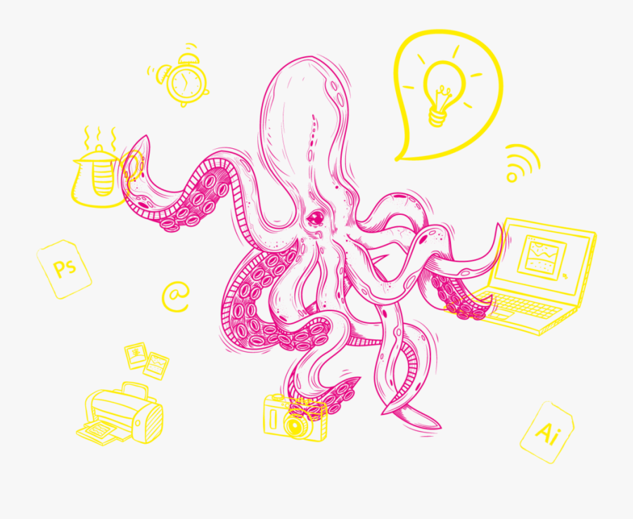 Pimp My Brand, Our Team, Who We Are - Skull And Tentacles Tattoo, Transparent Clipart