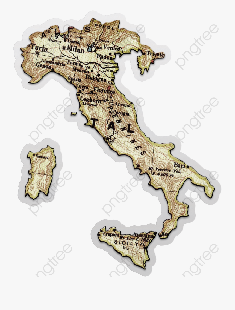 Transparent Italian Clipart - Transparent Italy Map Png, Transparent Clipart
