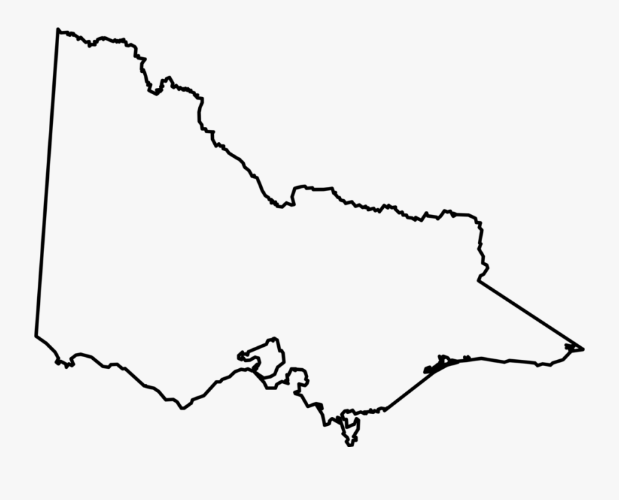 Line Art,angle,area - Victoria State Map Outline, Transparent Clipart