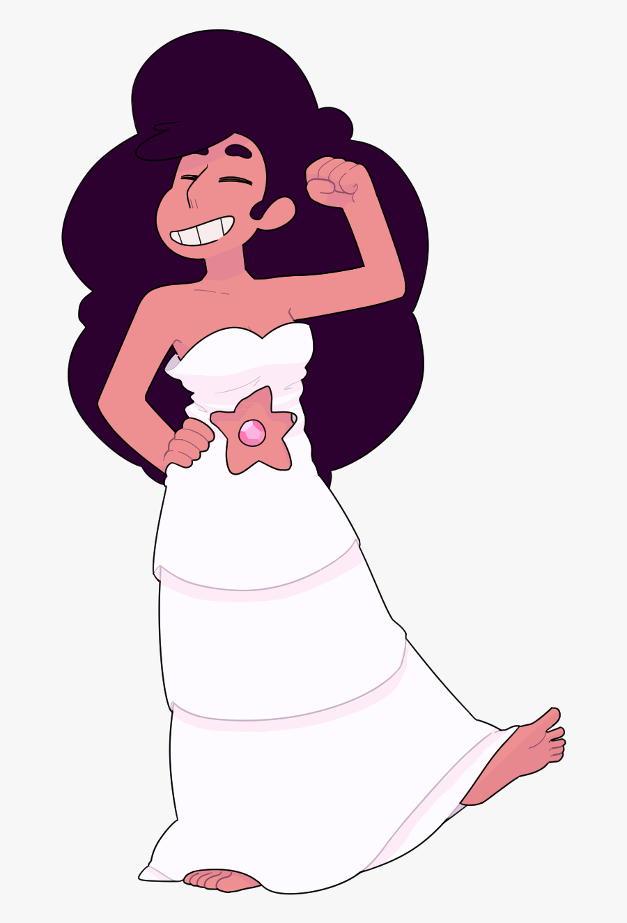 Stevonnie Dress Woman Clothing Pink Man Facial Expression - Steven Universe As A Girl, Transparent Clipart