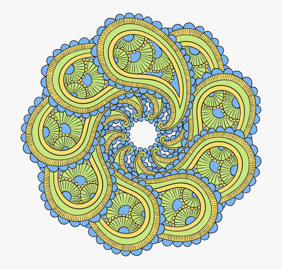 Paisley Mandala - Illustration, Transparent Clipart