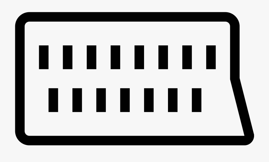 The Scart Icon Is A Rectangle With Rounded Edges, But - Monochrome, Transparent Clipart