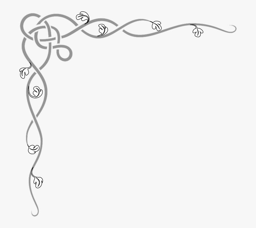 Corner, Leaves, Flower, Design, Decorative, Border - Corner Designs Transparent Background, Transparent Clipart