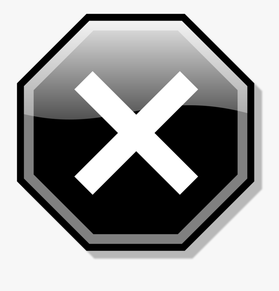 Stop Hand Black And White Clipart, Transparent Clipart