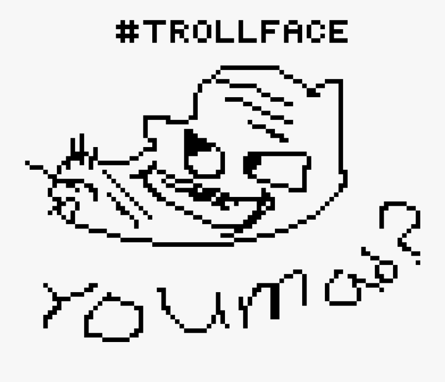 Transparent Trollface Png Transparent - Line Art, Transparent Clipart