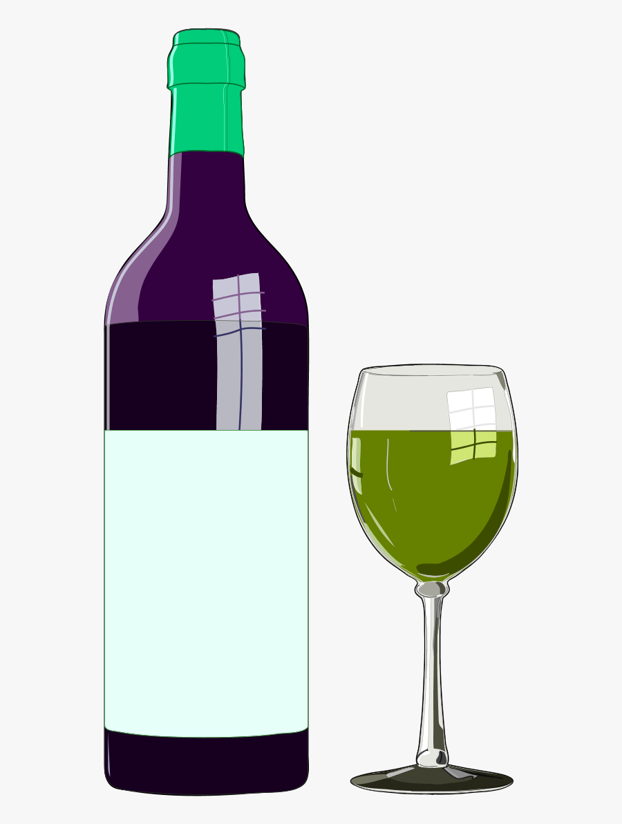 Wine Bottle And Wine Glass - Clip Art Bottles Of Wine, Transparent Clipart