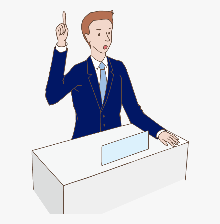 Discurso Político Joven - Illustration, Transparent Clipart