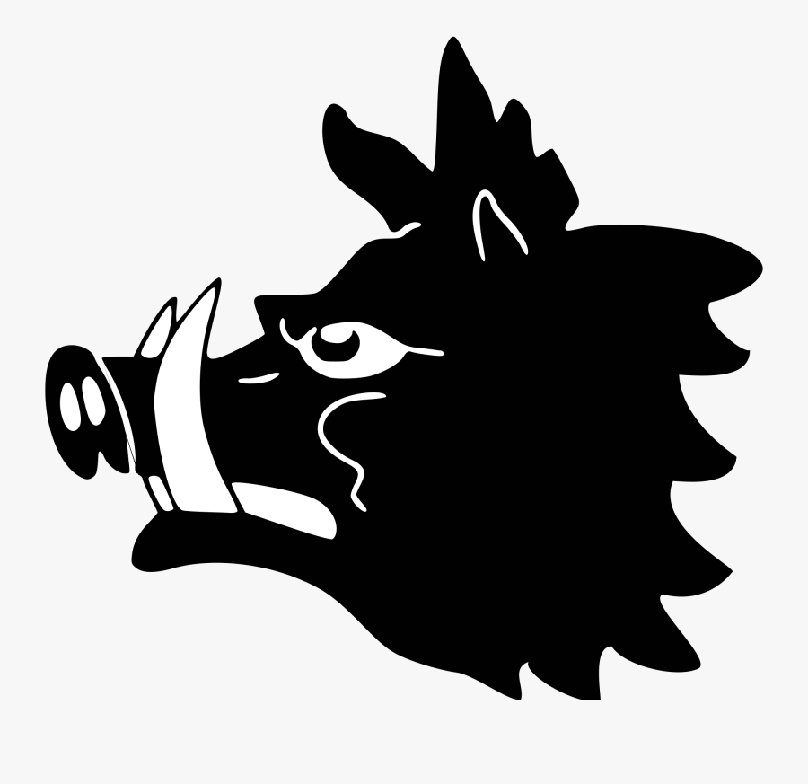 Black And White Stock Boar Vector Svg Clipart , Png - Medieval Boar Coat Of Arms, Transparent Clipart