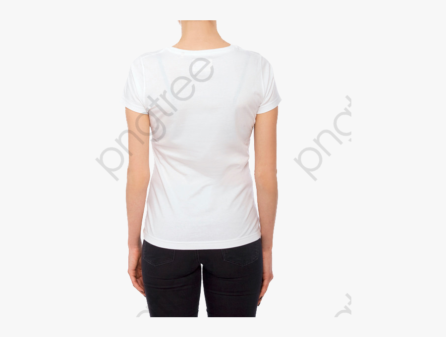 White Shirt Back Women, Transparent Clipart