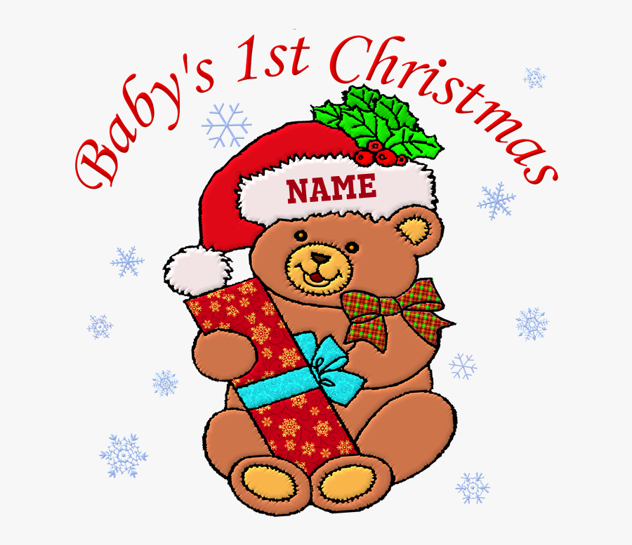 Baby"s 1st Christmas Throw Blanket Clipart , Png Download - Teddy Bear, Transparent Clipart