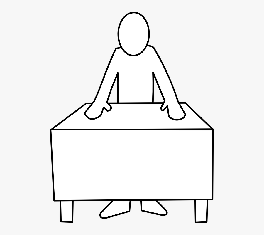 Rules - رسم رجل على مكتب, Transparent Clipart