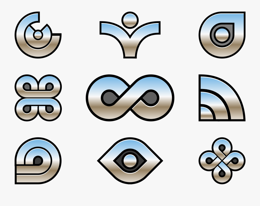 Abstract Chrome Icons Clip Arts - Icon, Transparent Clipart