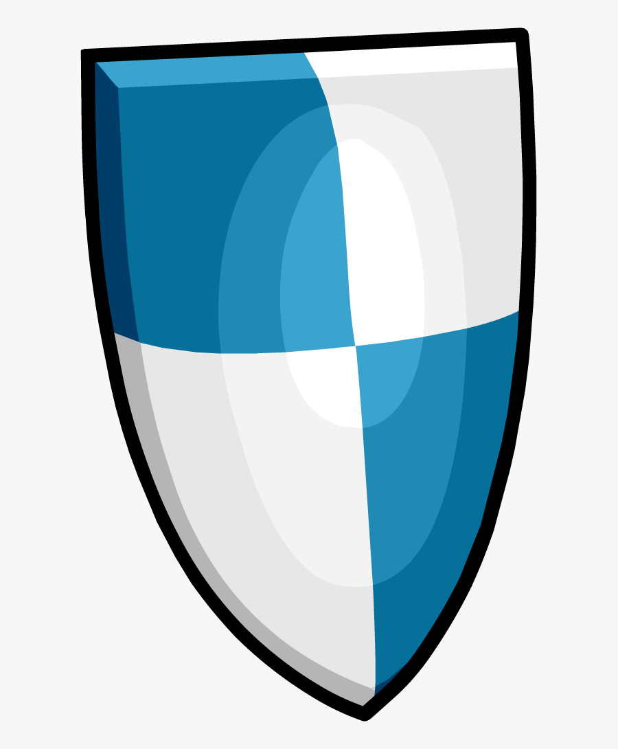 Club Penguin Wiki - Escudo Azul E Branco Png, Transparent Clipart