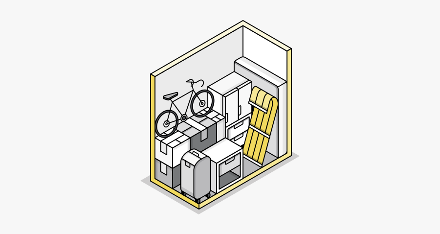 Small Storage Illustration - 5 Wx 5 Dx 8 H Storage, Transparent Clipart