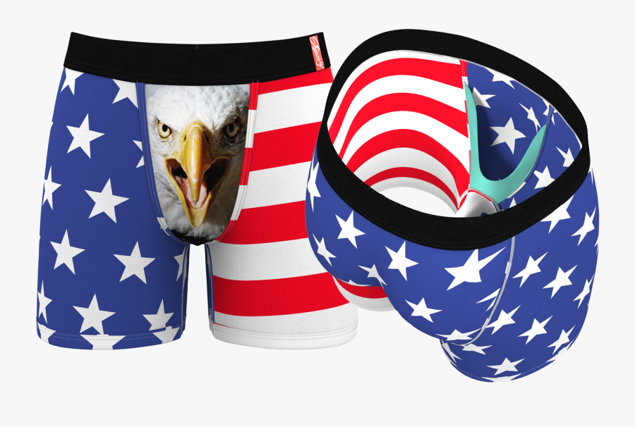 American Flag Boxers, Transparent Clipart