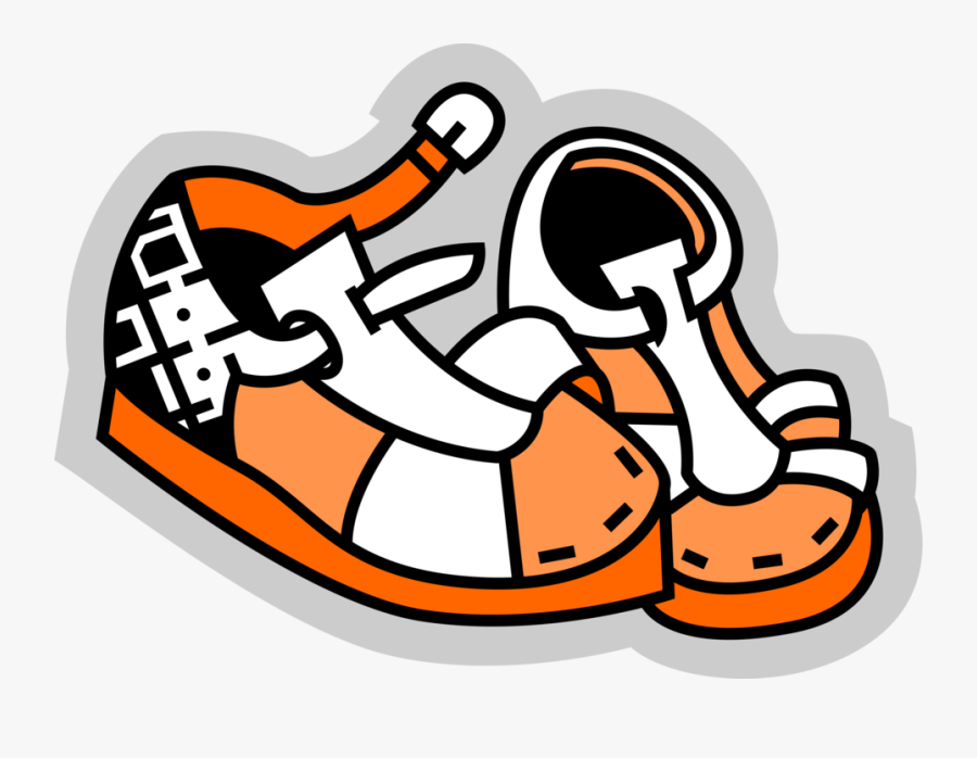 Vector Illustration Of Sandals, Thong Flip-flops Or - Sandalen Clipart, Transparent Clipart