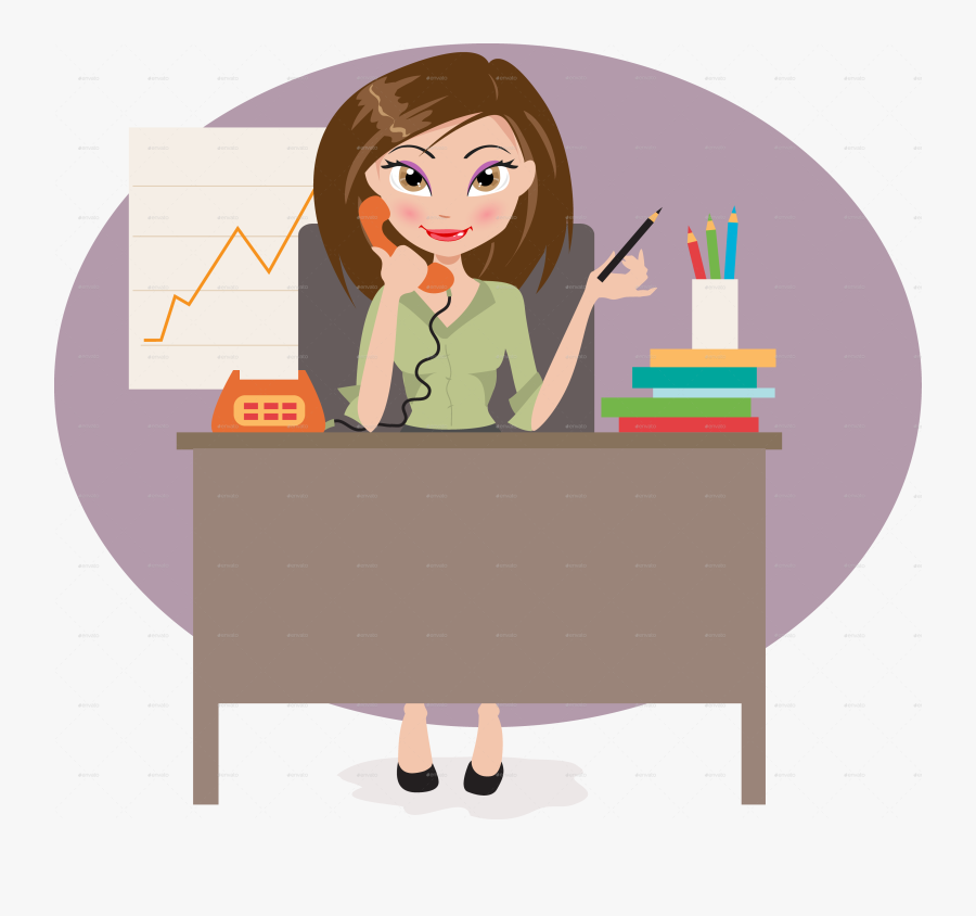 Office Desk Vector Png, Transparent Clipart