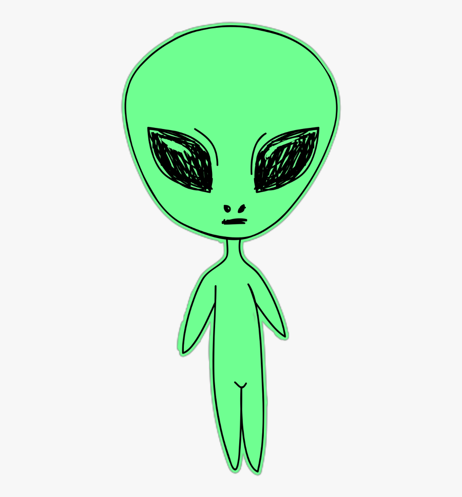 #sticker #alien #cute #space #extraterrestrial #green - Alien Purple, Transparent Clipart