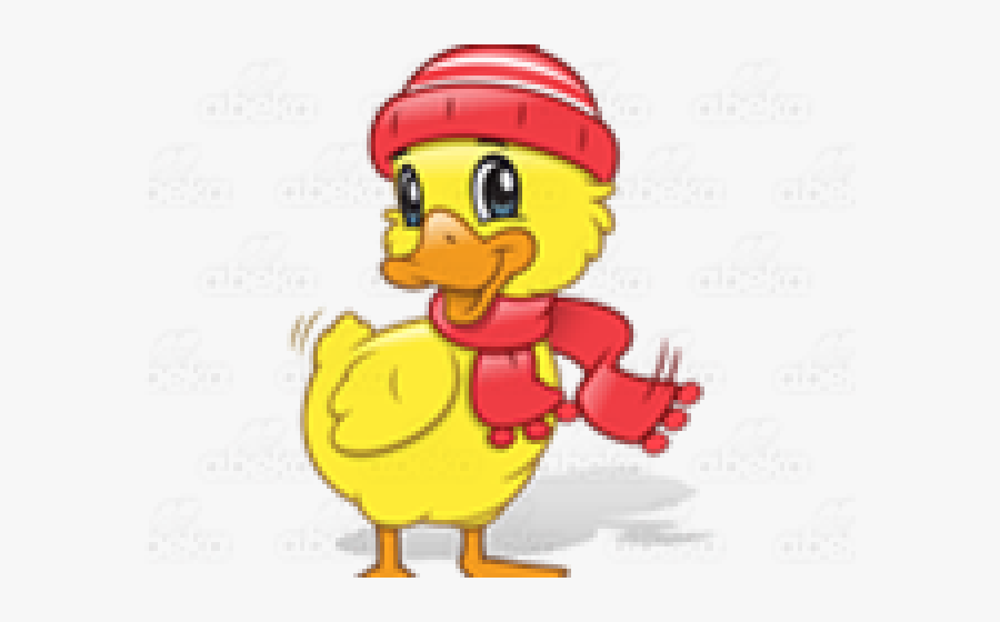 Winter Duck Clipart, Transparent Clipart