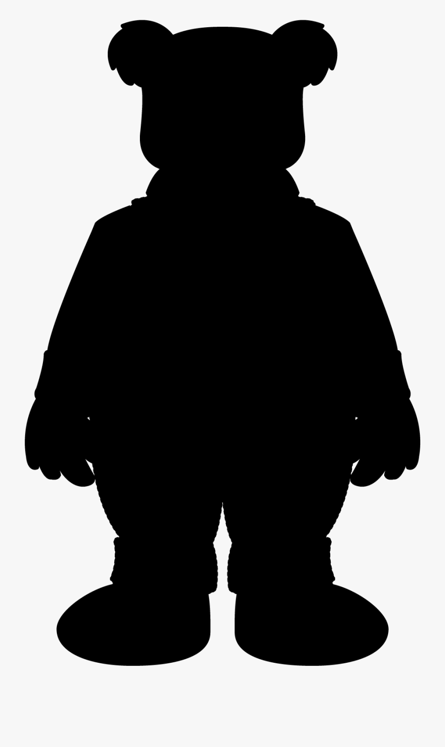 Dog Bear Male Clip Art Character - Silhouette, Transparent Clipart