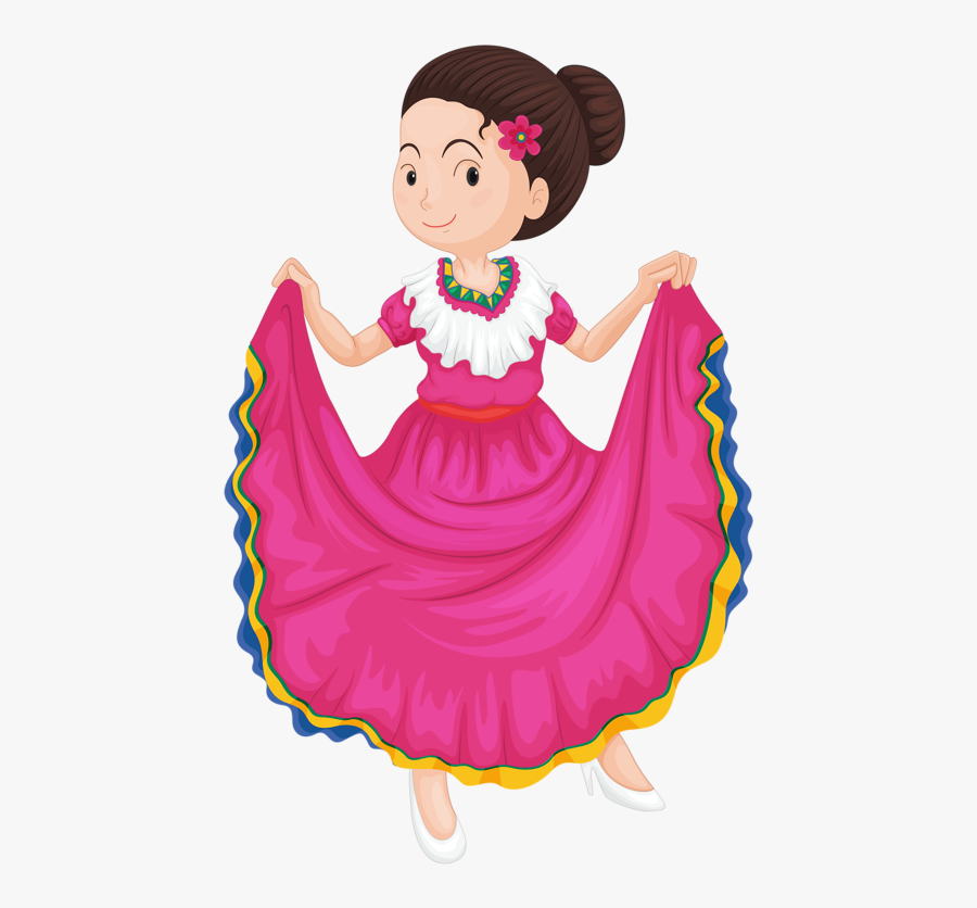 Girl Dancing Clipart , Png Download - Mexican Girl Clipart, Transparent Clipart