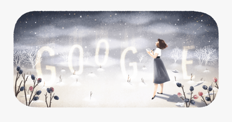 Sylvia Plath"s 87th Birthday - Sylvia Plath Google Doodle, Transparent Clipart