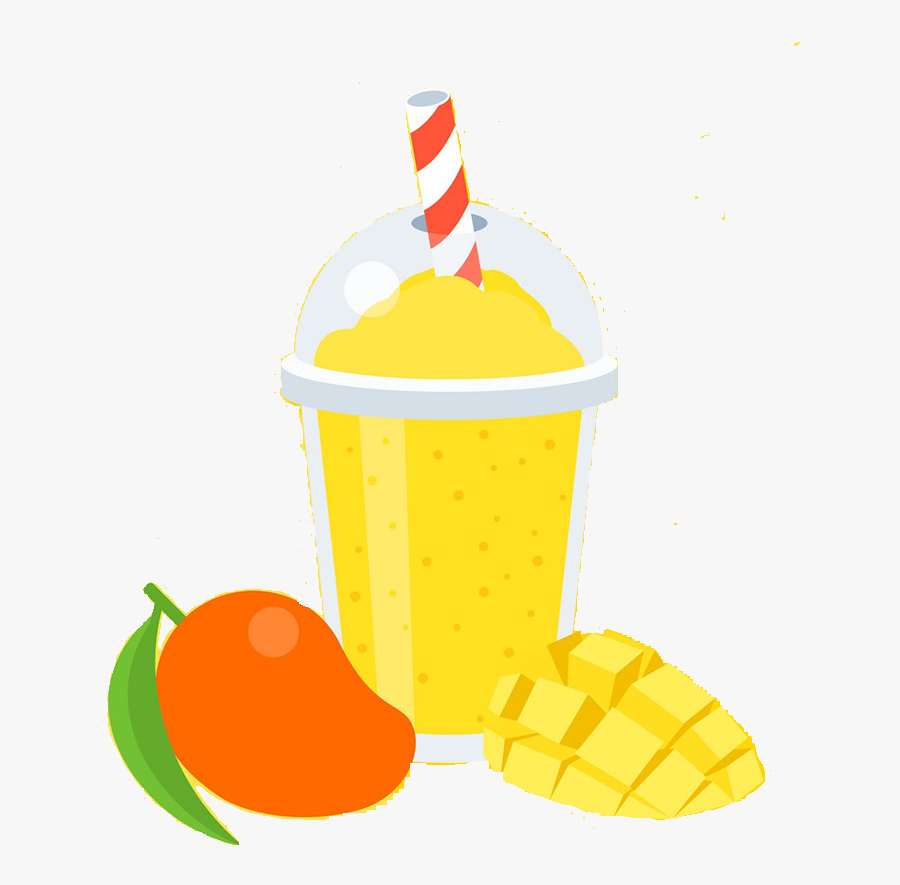 Mango Smoothie Vector Clipart , Png Download - Mango Milkshake Clip Art, Transparent Clipart
