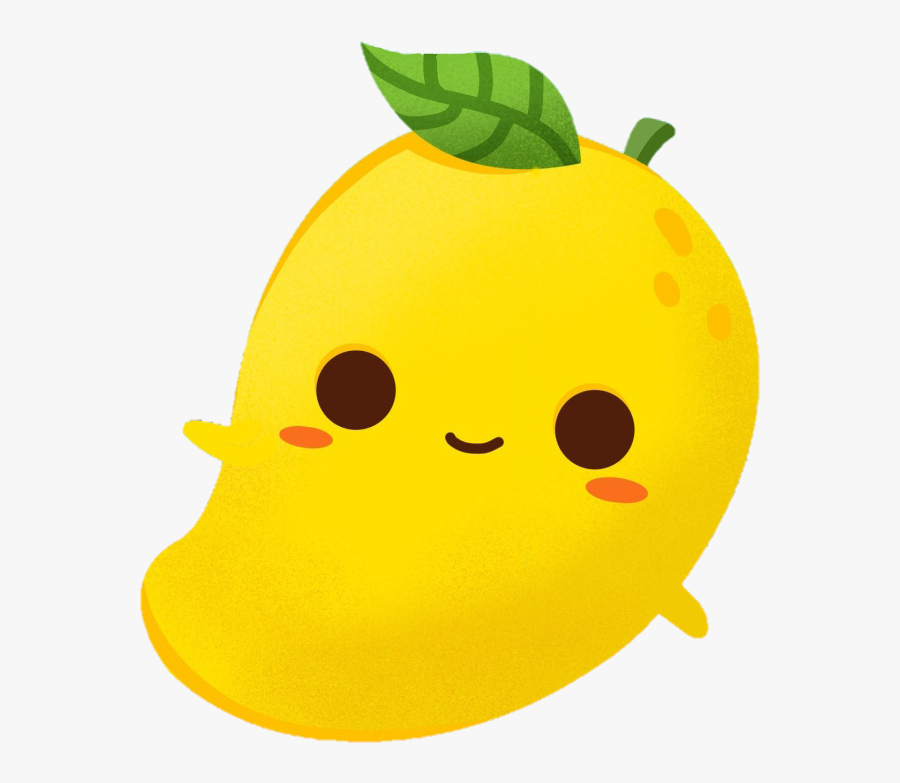 #scmango #mango #cartoon #cute #colorful #emoji #smile - Cute Mango, Transparent Clipart