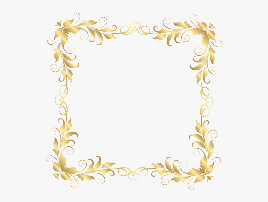 Gold Background Border Design, Transparent Clipart