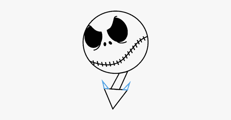 How To Draw Jack Skellington - Jack Skellington Halloween Face Vector, Transparent Clipart