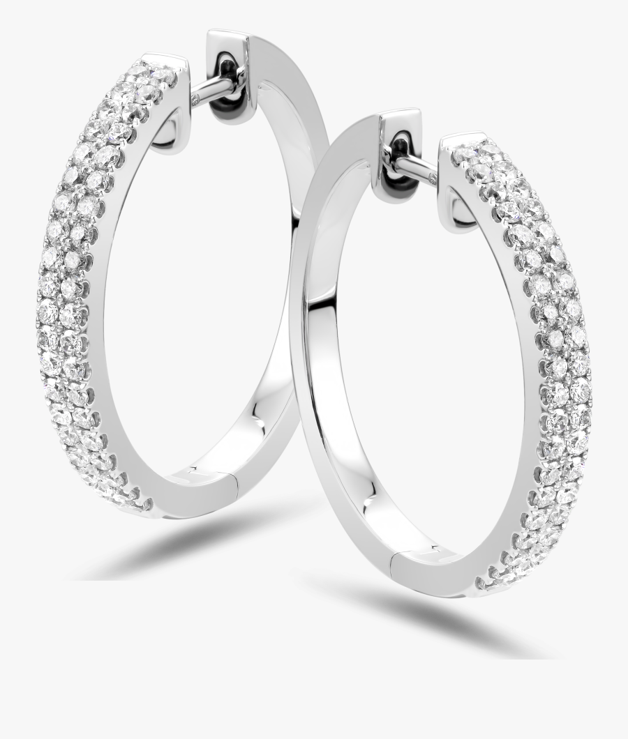 Beautiful Diamond Hoop Earrings - Earrings, Transparent Clipart