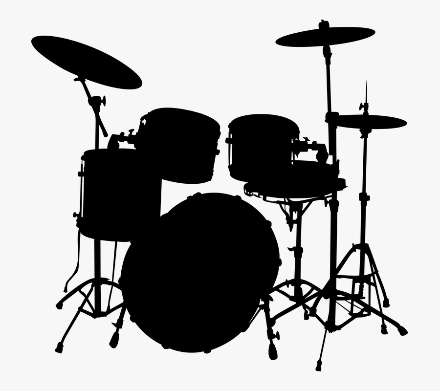 Drums Silhouette Drummer - Drum Kit Clip Art, Transparent Clipart