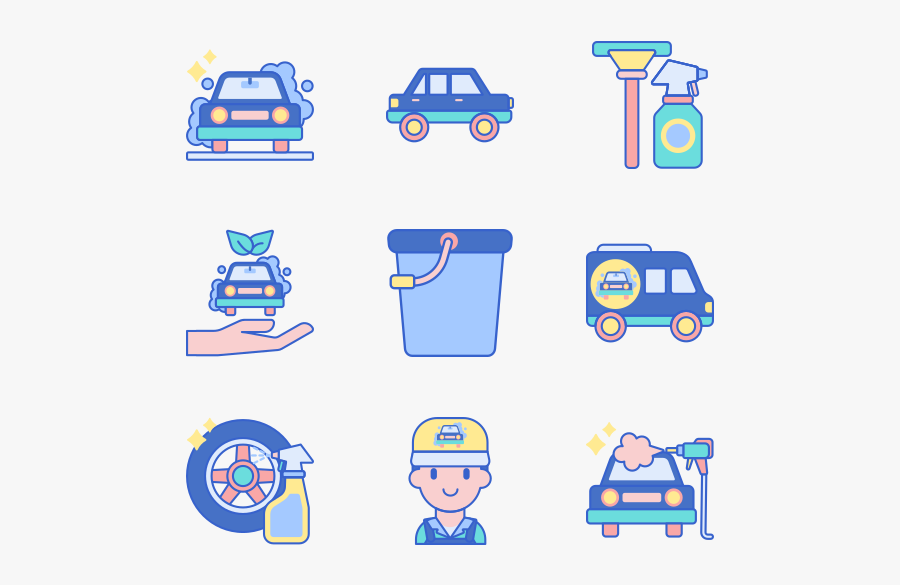 Car Wash - Car Wash Icon Png Color, Transparent Clipart